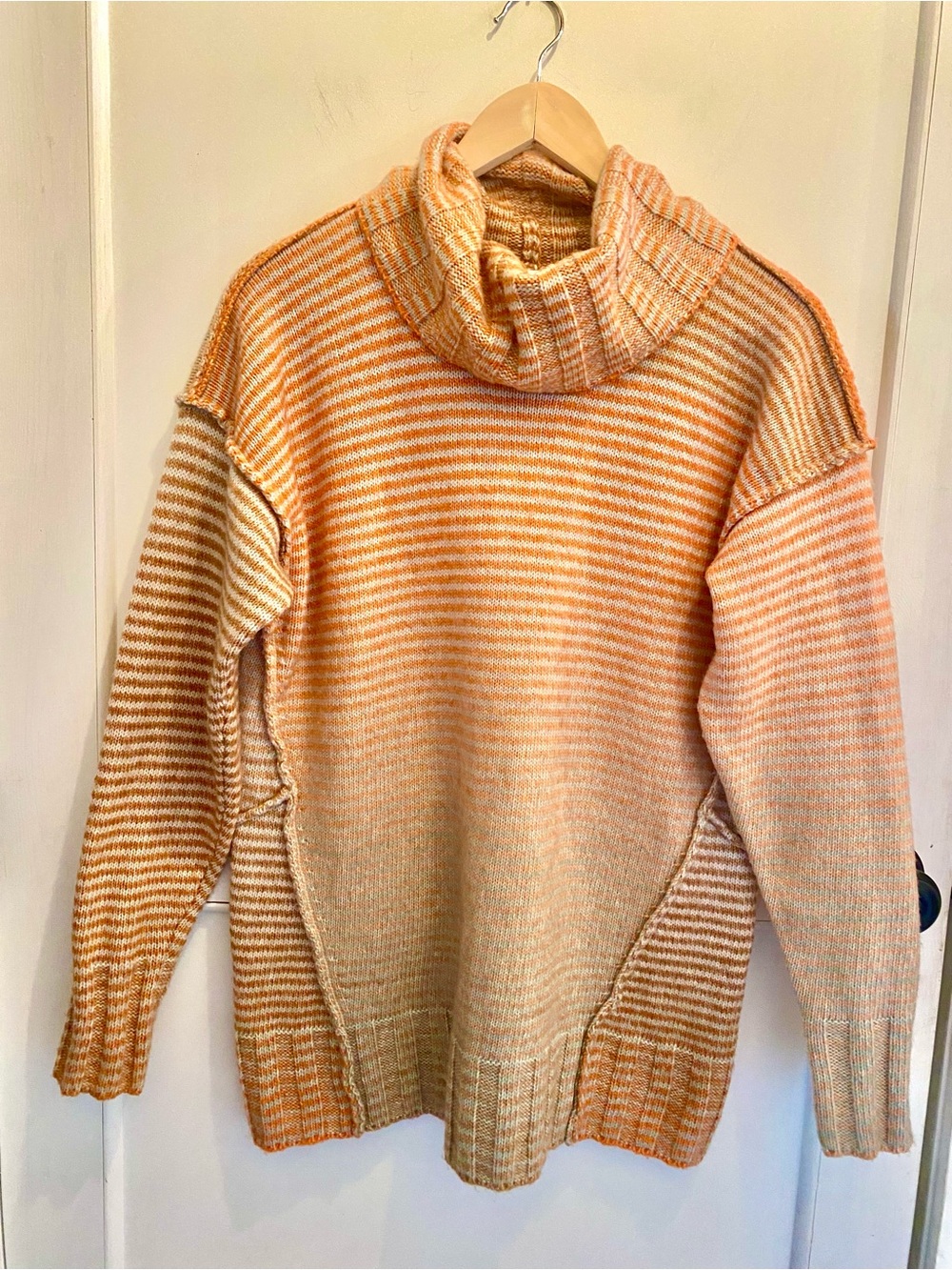 CAbi  Multicolor Striped Turtleneck Sweater